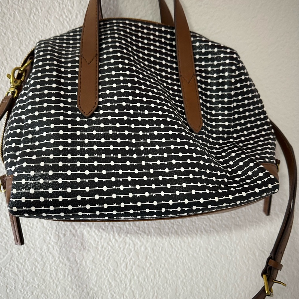 Fossil Black and White Women's Bag - Picture 2 of 5
